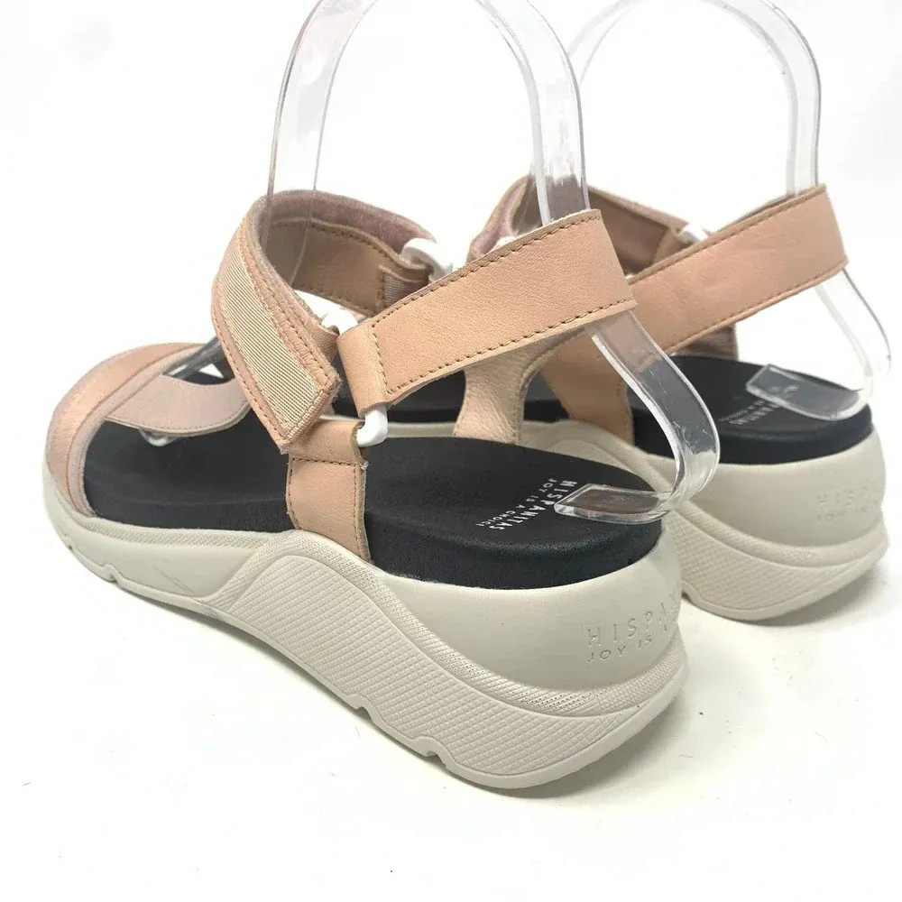 Hispanitas Brenda Platform Wedge Sandal Soho Cameo‎ Pink Size 7.5 - Image 9