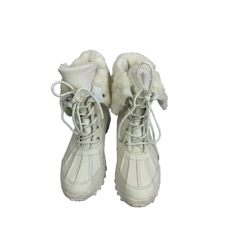 Madden Girl Women's White Fuzzy Boots - Image 3