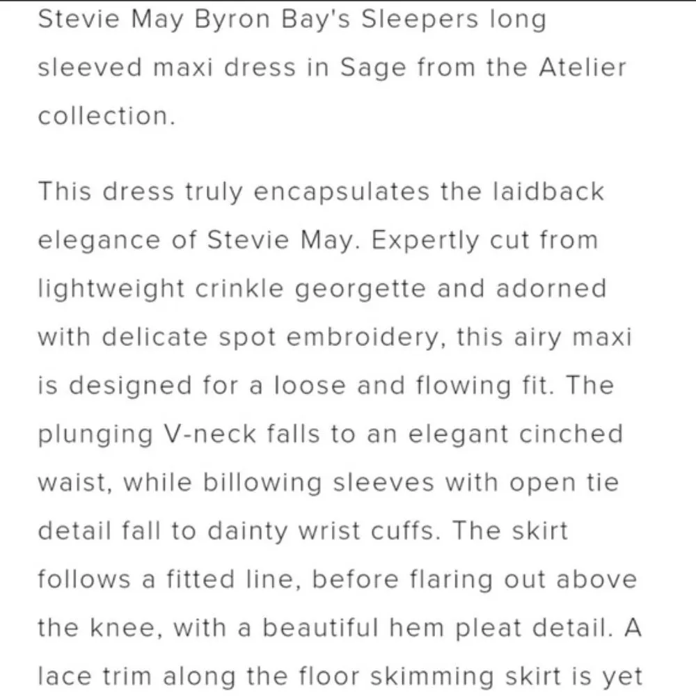 💕STEVIE MAY💕 The Sleepers Dress Sage Green Small Billow Sleeves Boho Chic - Image 6