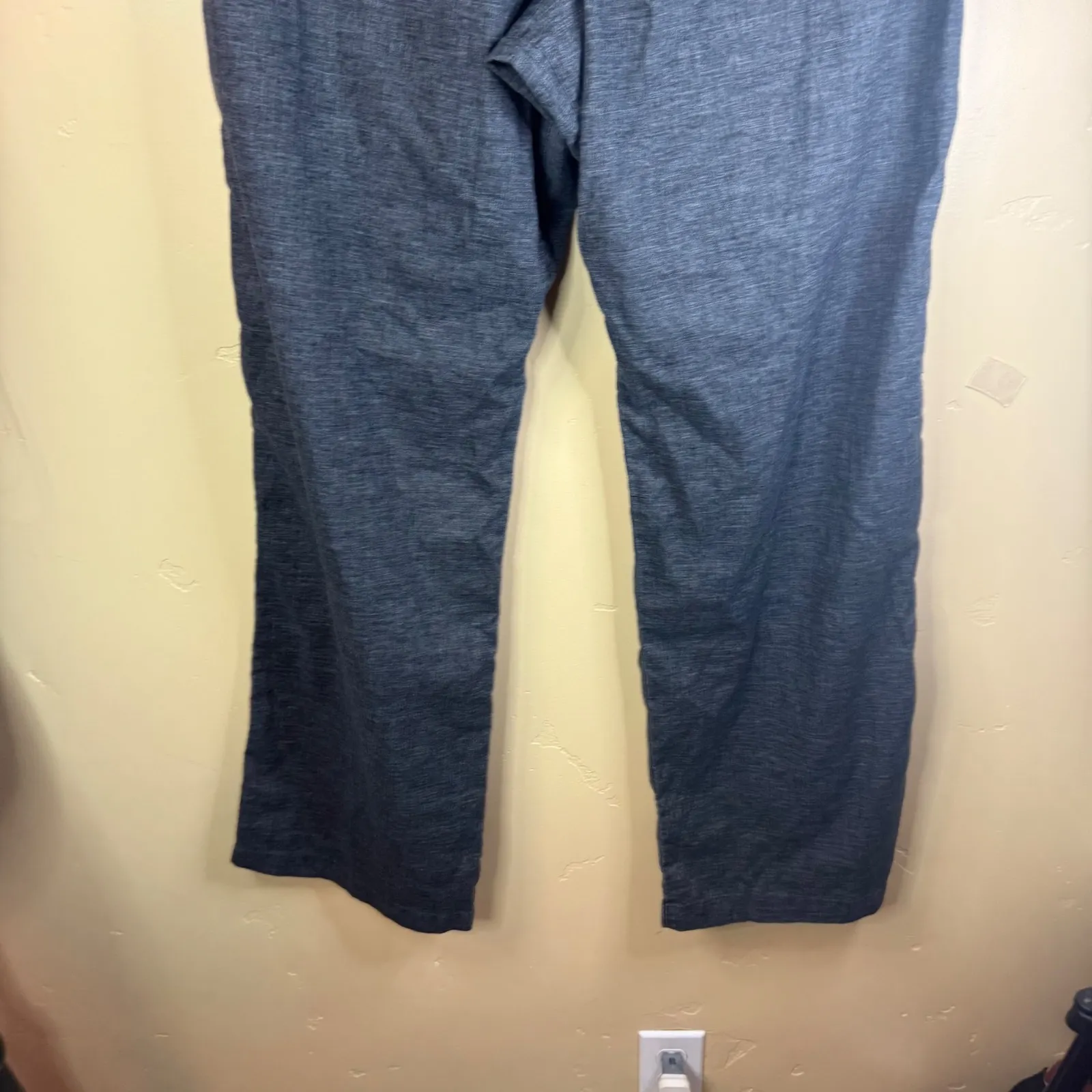 Prana Women's Grey Linen Hemp Blend Drawstring Waist Wide Leg Pants Size Large - Image 6