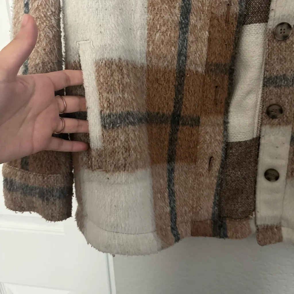 Anthropologie Avec Les Filles • Plaid Flannel Jacket • Shacket • Brown • Large - Image 7