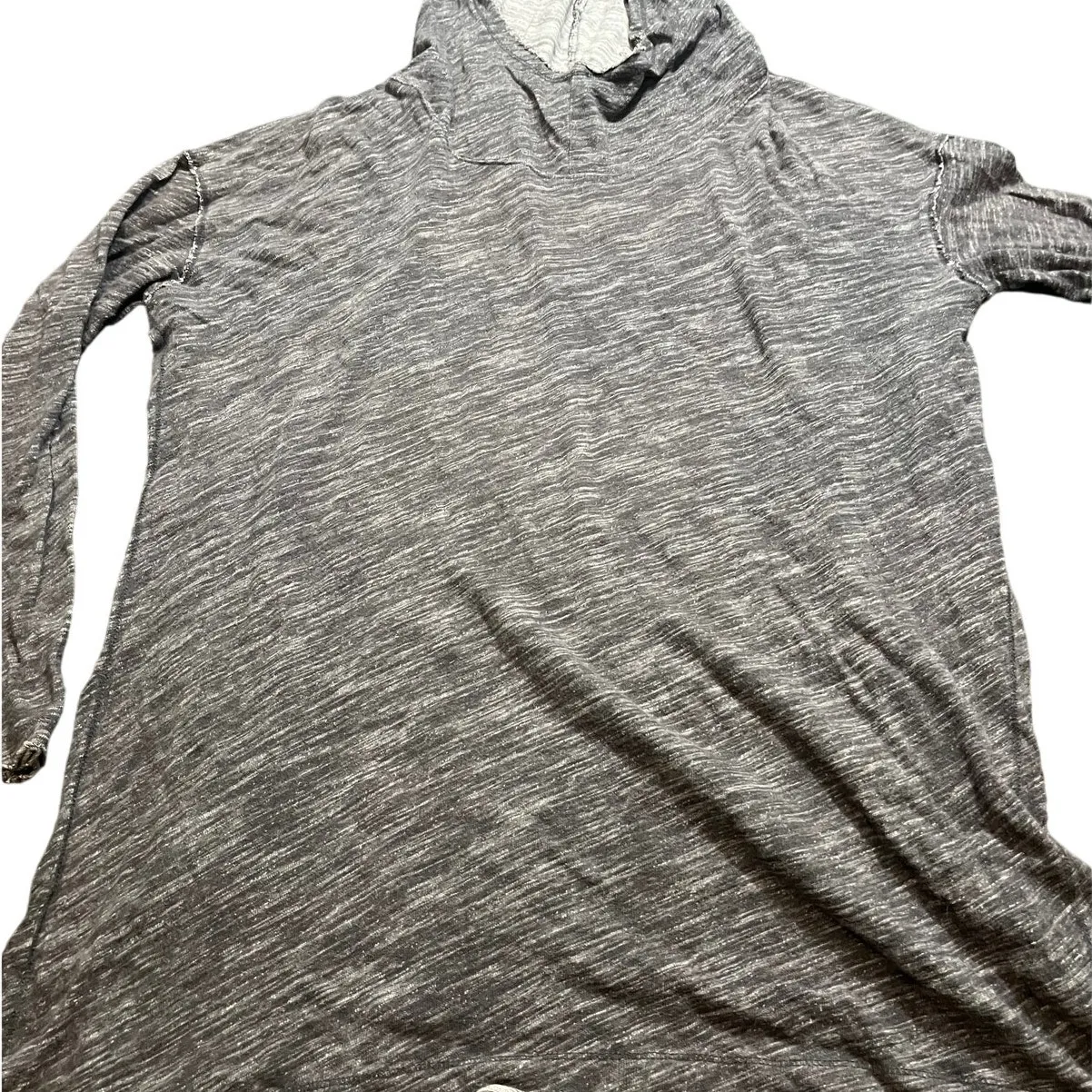 Free‎ People Beach In A Hurry Hoodie Women's Gray Size M/L Open Slit Sweater - Image 3