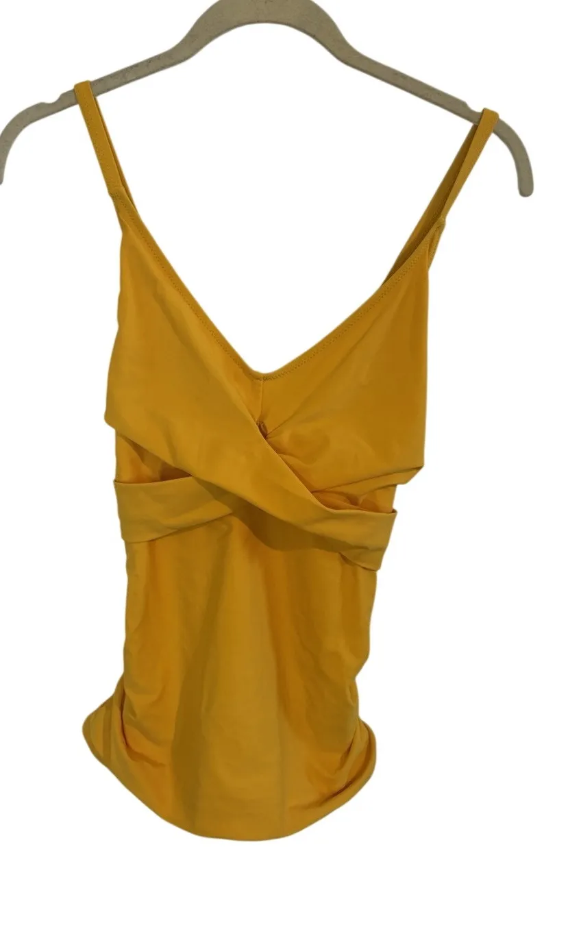 Beachsissi Tankini Top Golden Yellow Size XL Adjustable Straps Beach Vacation - Image 1