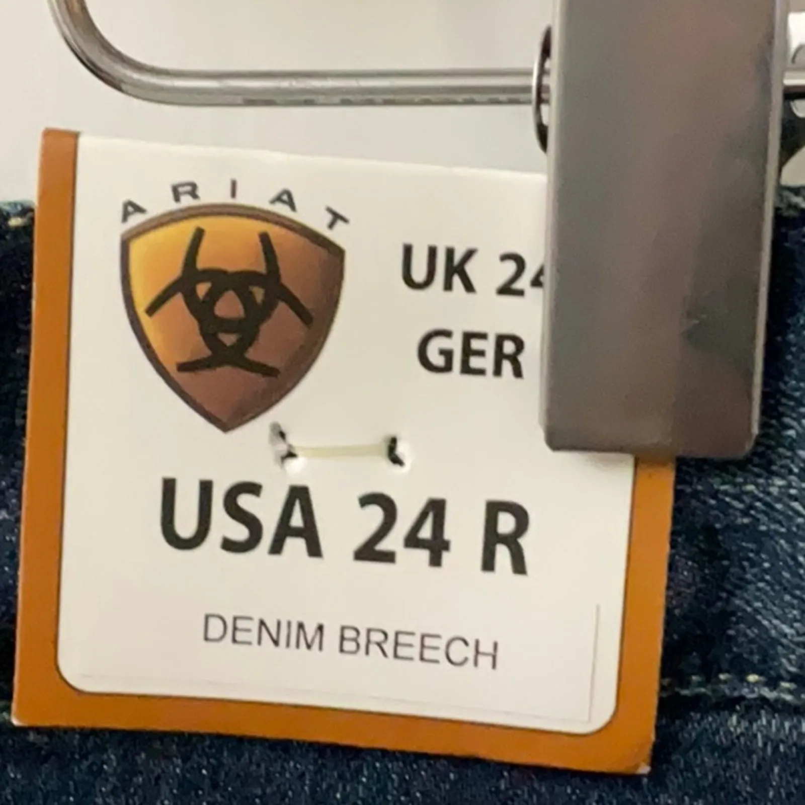 Ariat Cropped Denim Riding Breeches Indigo Jeans 24R NEW Activewear Sportswear - Image 12