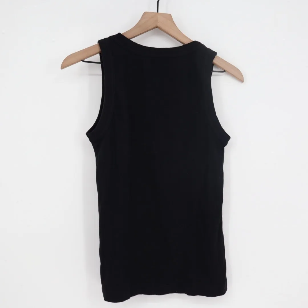 American Giant Classic Rib Tank Top Black Ribbed Cotton Spandex Size L Made USA Size L - Image 5