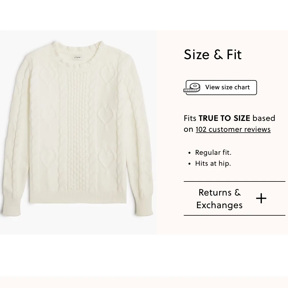 NWT J Crew factory ruffle neck Cable - Image 2