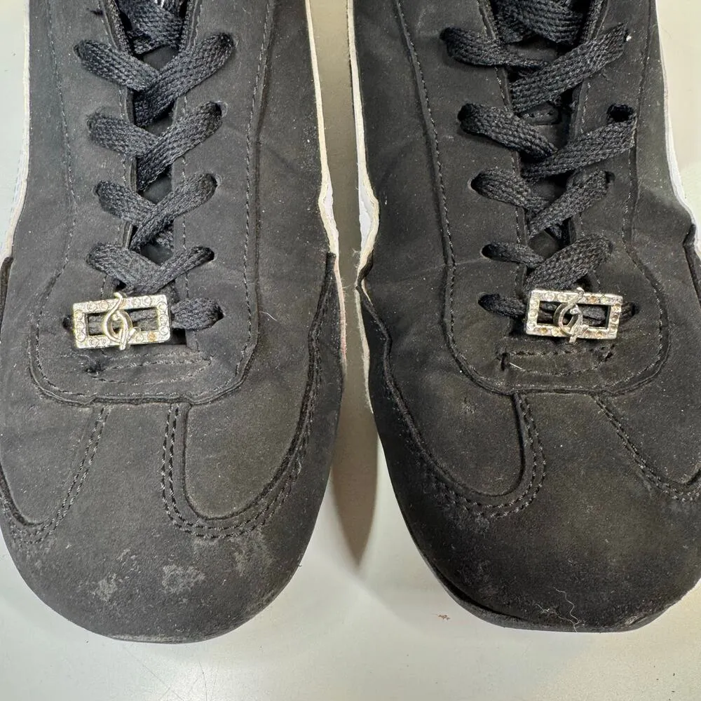 Baby Phat Y2K Shoes Size 10 Women's Lace up Black White Classic Design Print - Image 10