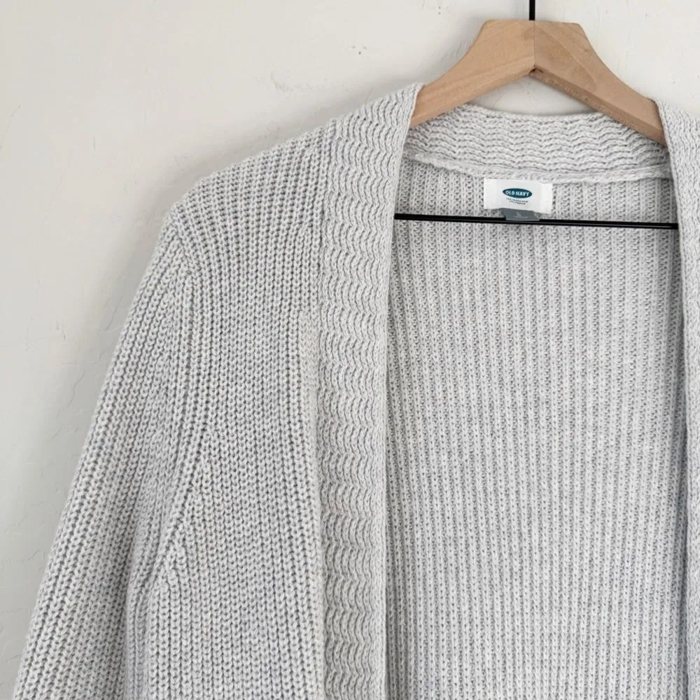 NEW Old Navy Long Cardigan in Light Heather Grey Size L - Image 2