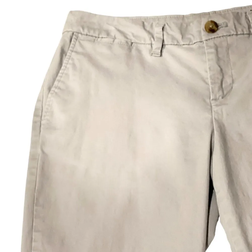 Gray Chino Flat Front Crop Pants - Image 5