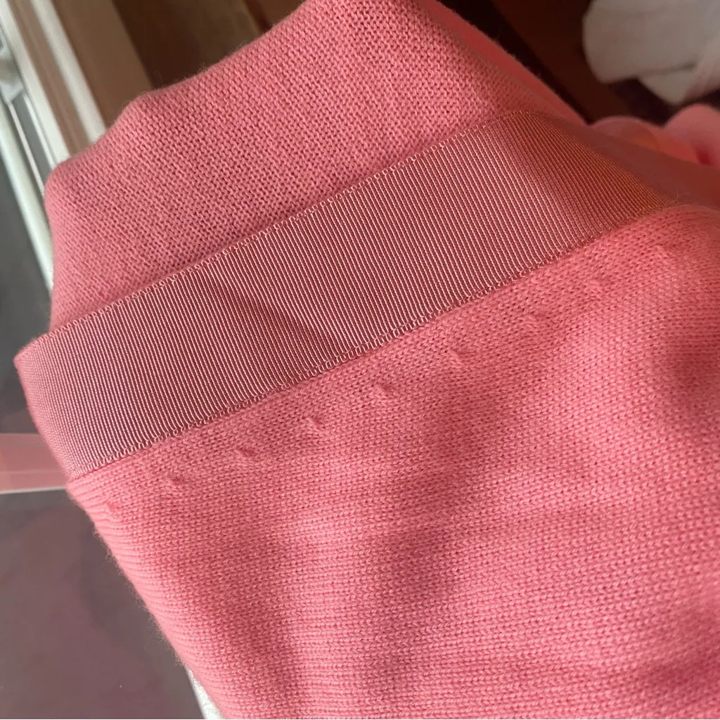 J.Crew Harlow 100% Merino Wool Neon Pink Cardigan Sweater Size Small - Image 2