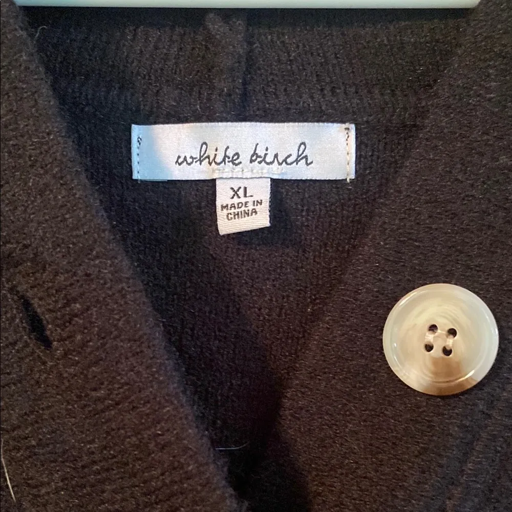 White Birch Black V-Neck Sweater - Image 2