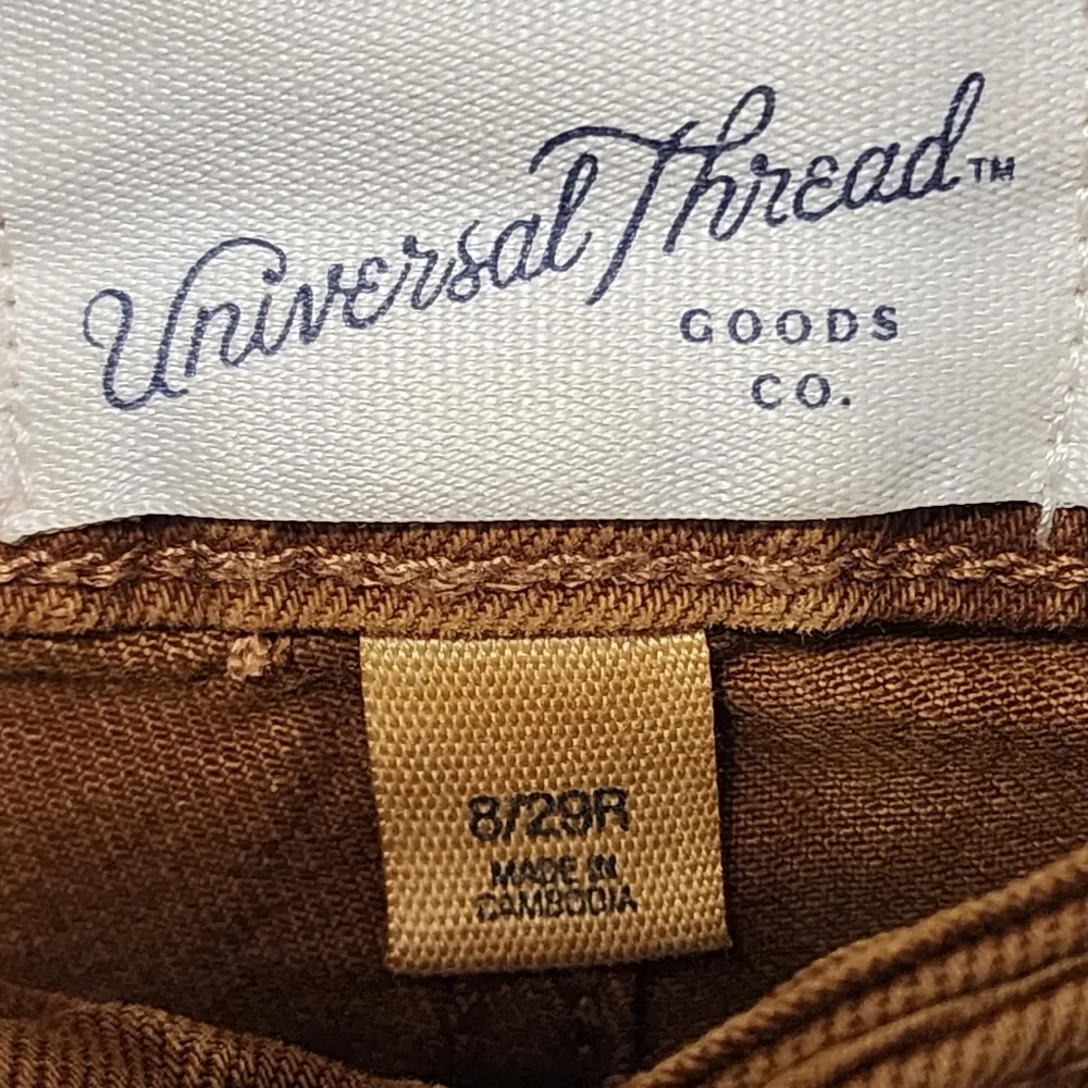 Universal Thread Brown Vintage Midi Cut Off Denim Shorts Size 8/29 - Image 4