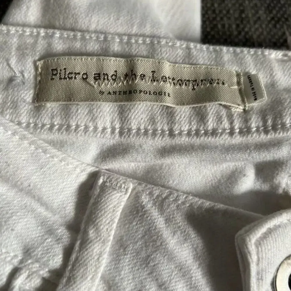 Anthropologie Pilcro High Rise Skinny‎ White Jeans 25 - Image 3