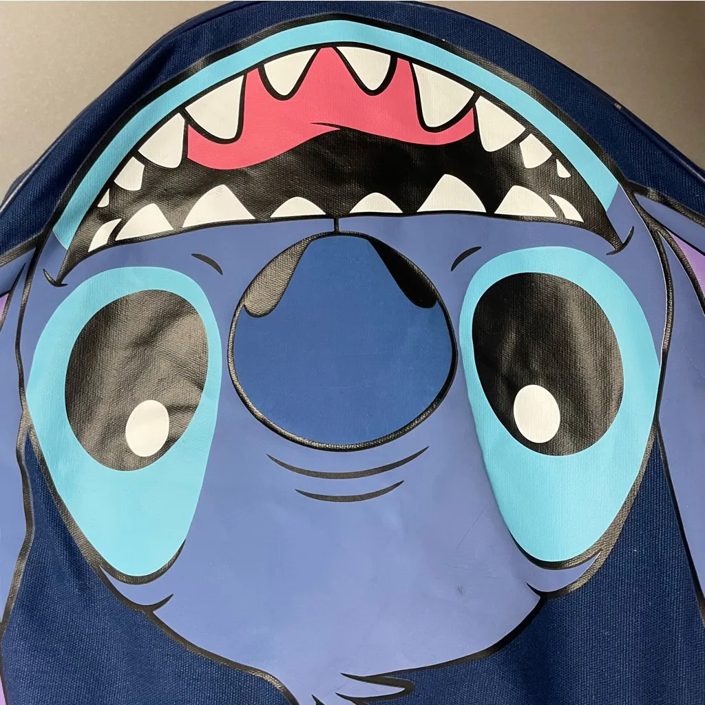 Disneyland Resort Lilo and Stitch Canvas Tote Bag Walt Disney Heart‎ Shaped Blue - Image 14