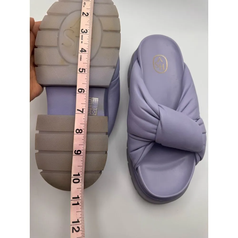 ASH Blue periwinkle Shilo Leather Slide Sandals size 37/ US 7 - Image 12