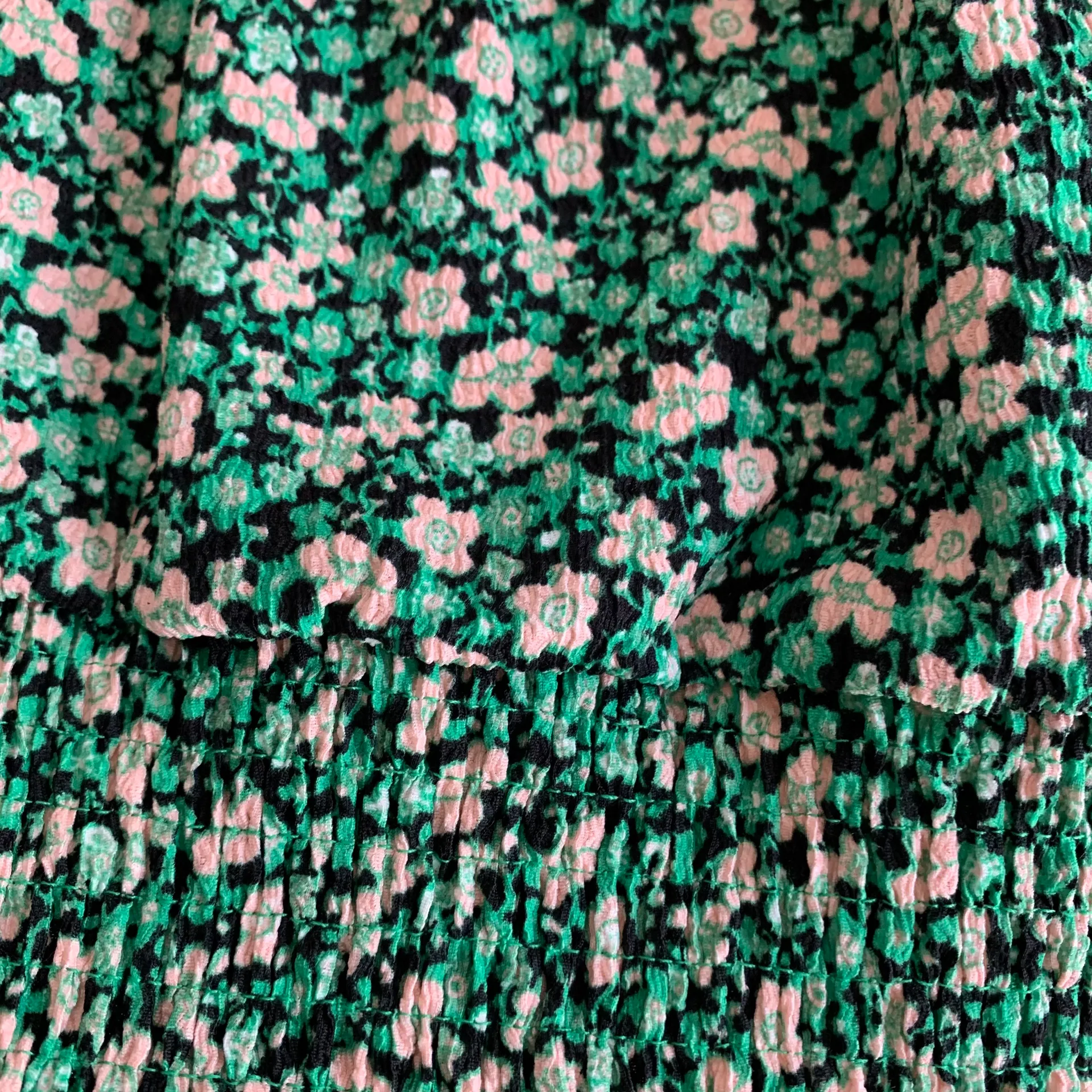 Topshop Floral Puff Sleeve Crop Top - Image 5
