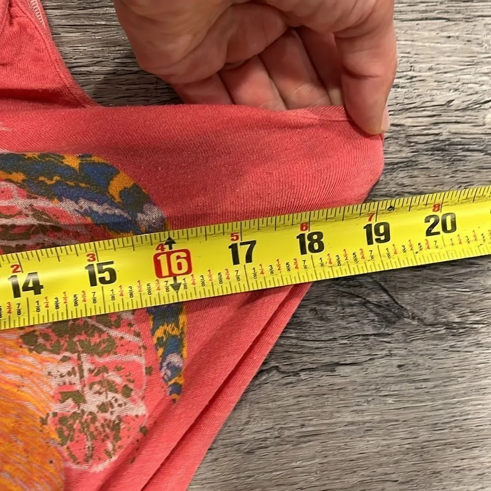 Nordstrom M. Rena pink feather pattern tunic tank top xs/s - Image 6