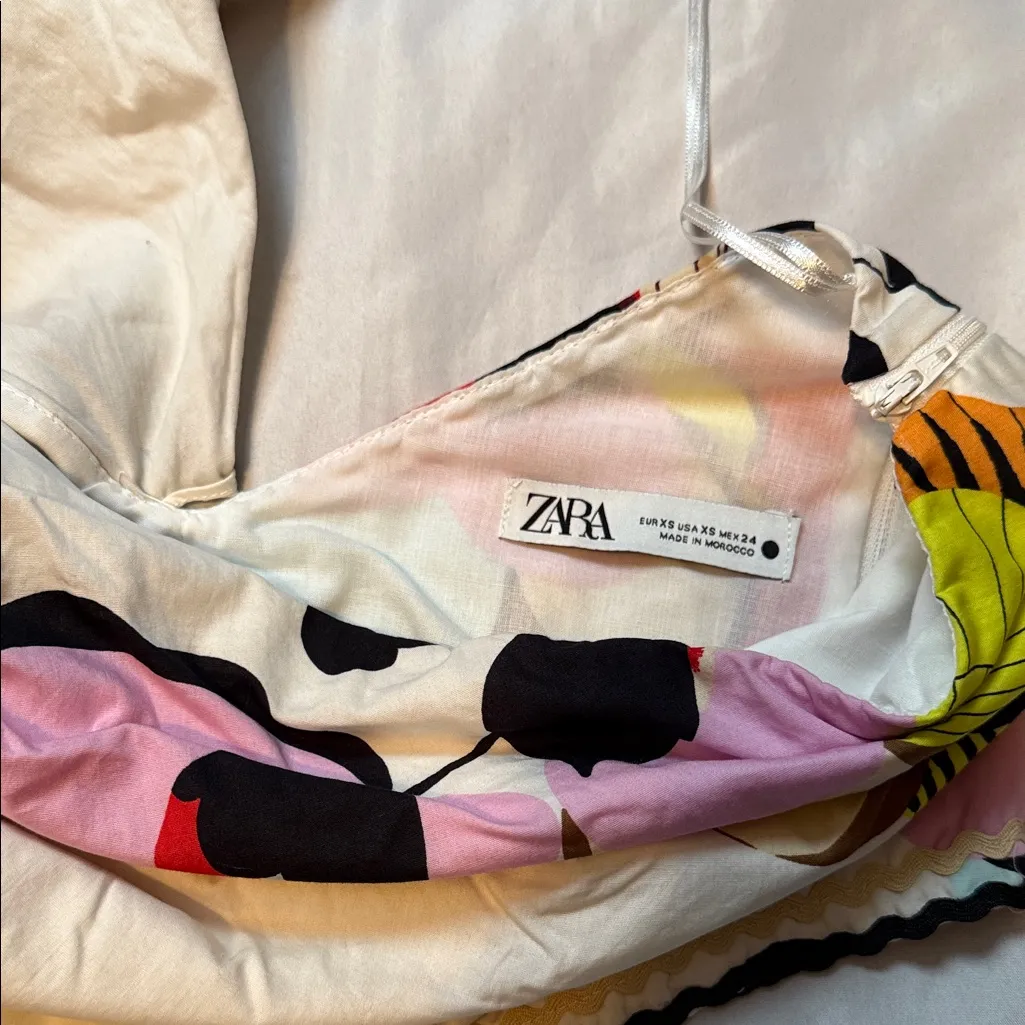 Zara Multicolor One-Shoulder Tank Top - Image 2