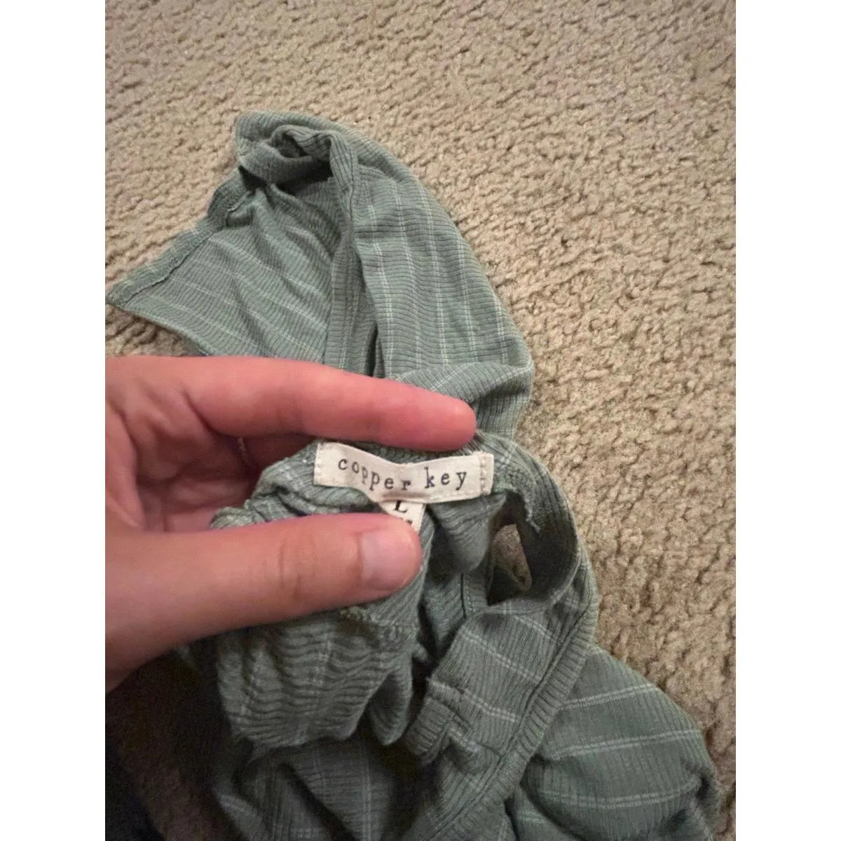 Ab56 junior top shirt green large flowy perfect for summer - Image 6