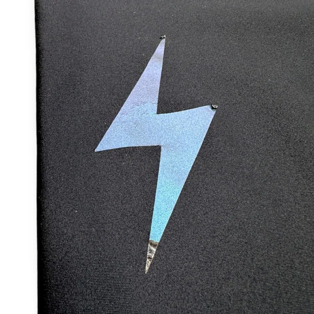 ULTRACOR | Small | Lux Black Bonded Silk Lightning Bolt Compression Leggings - Image 7