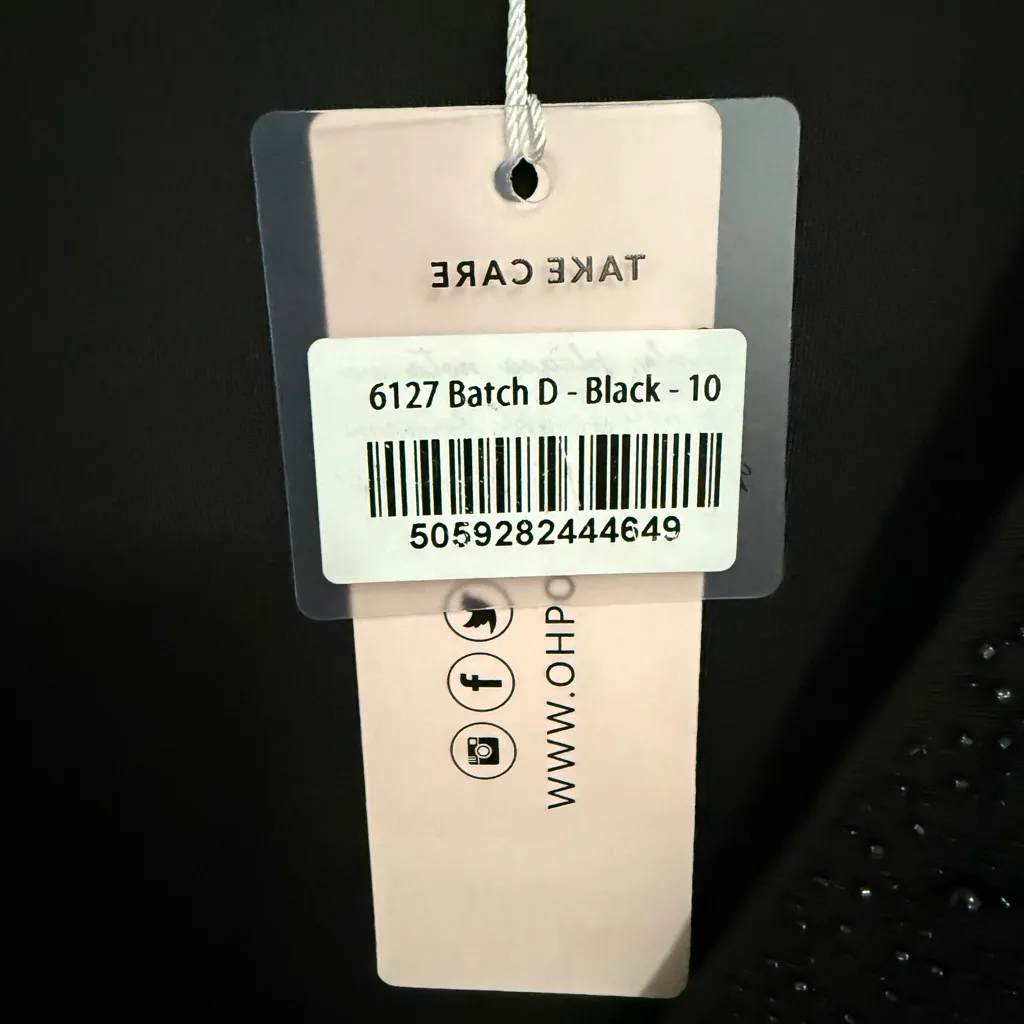 Oh Polly Chelsea Black Embellished Wrap Over A-Line Mini Dress Size 6 NEW Sexy - Image 7