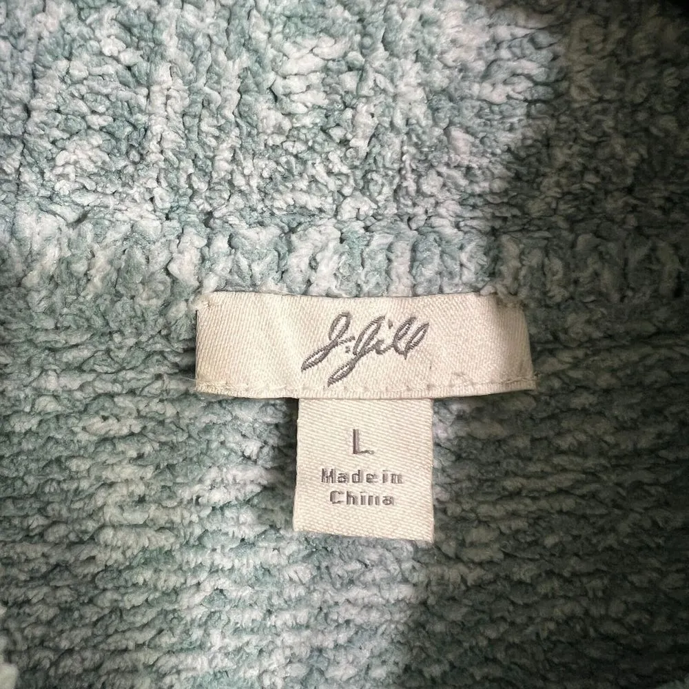 J Jill Chenille Tunic Sweater Womens Large‎ Mint Pullover Cowl Neck Long Sleeve - Image 5