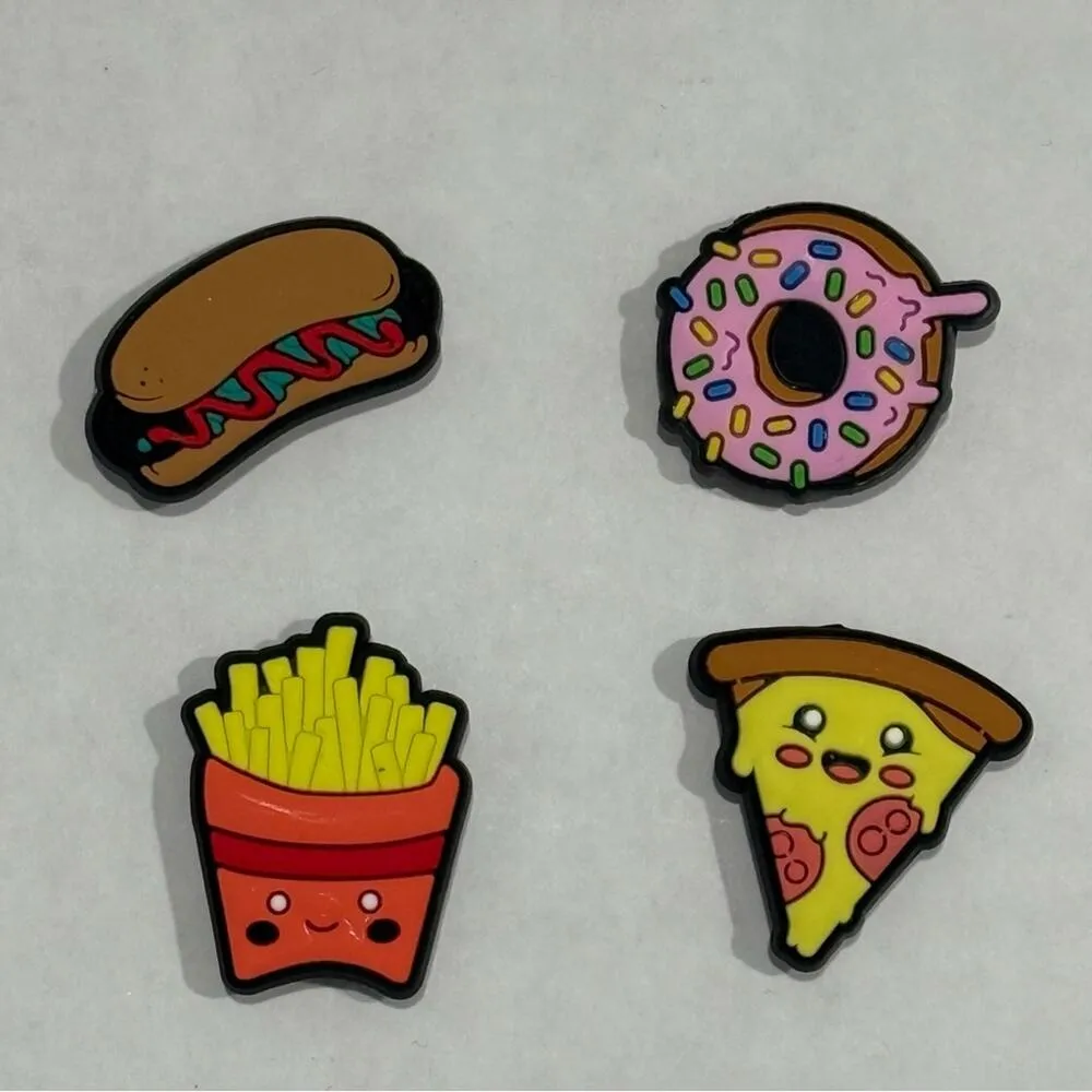 None Retro Snack Food Crocs Charms 4 piece Set - Image 2