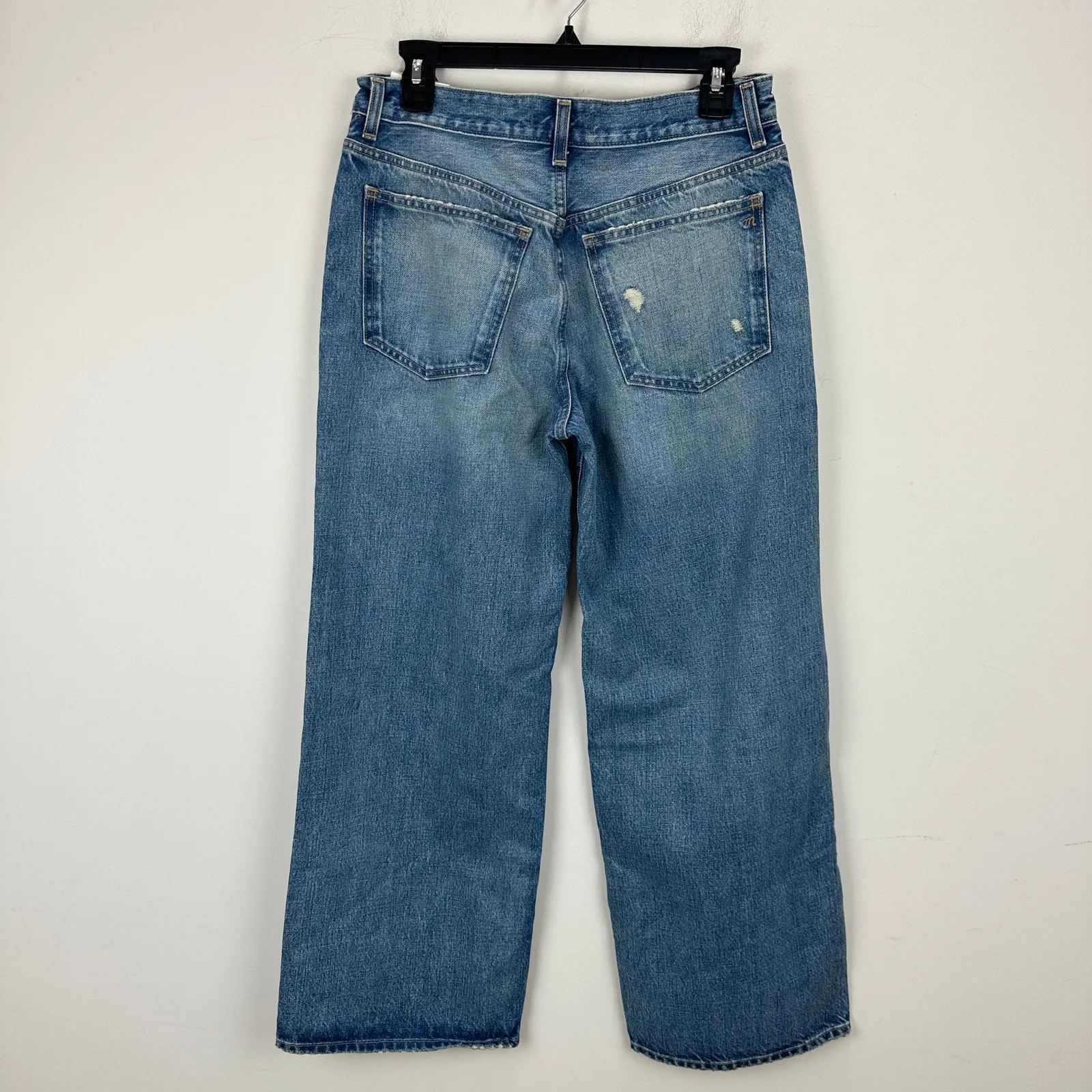 Madewell The Petite Low Slung Baggy Jean Robertson Wash Rigid Blue US 26P NWT - Image 10