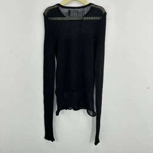 ASOS Design Womens Top US 2 UK 6 Black Long Sleeve Ribbed Sheer See Through NWT‎ - Image 8