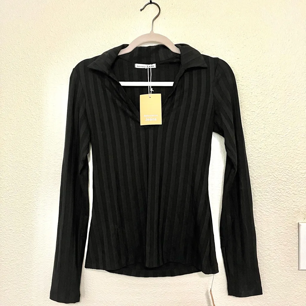 Reformation Black Two piece lounge set - Image 4