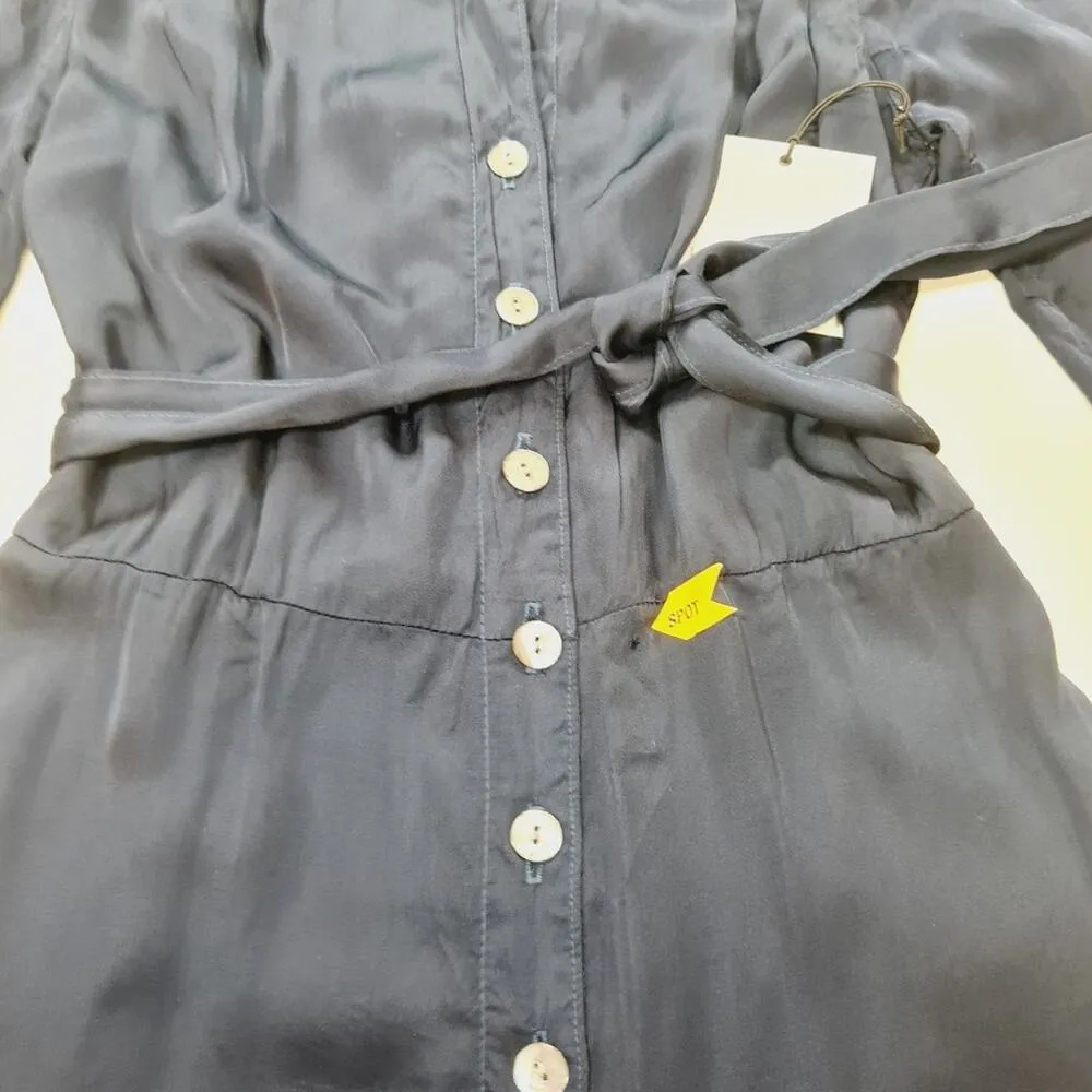 Bella Dahl Gathered Button Front Jumpsuit in Blue Lake Small - Image 14