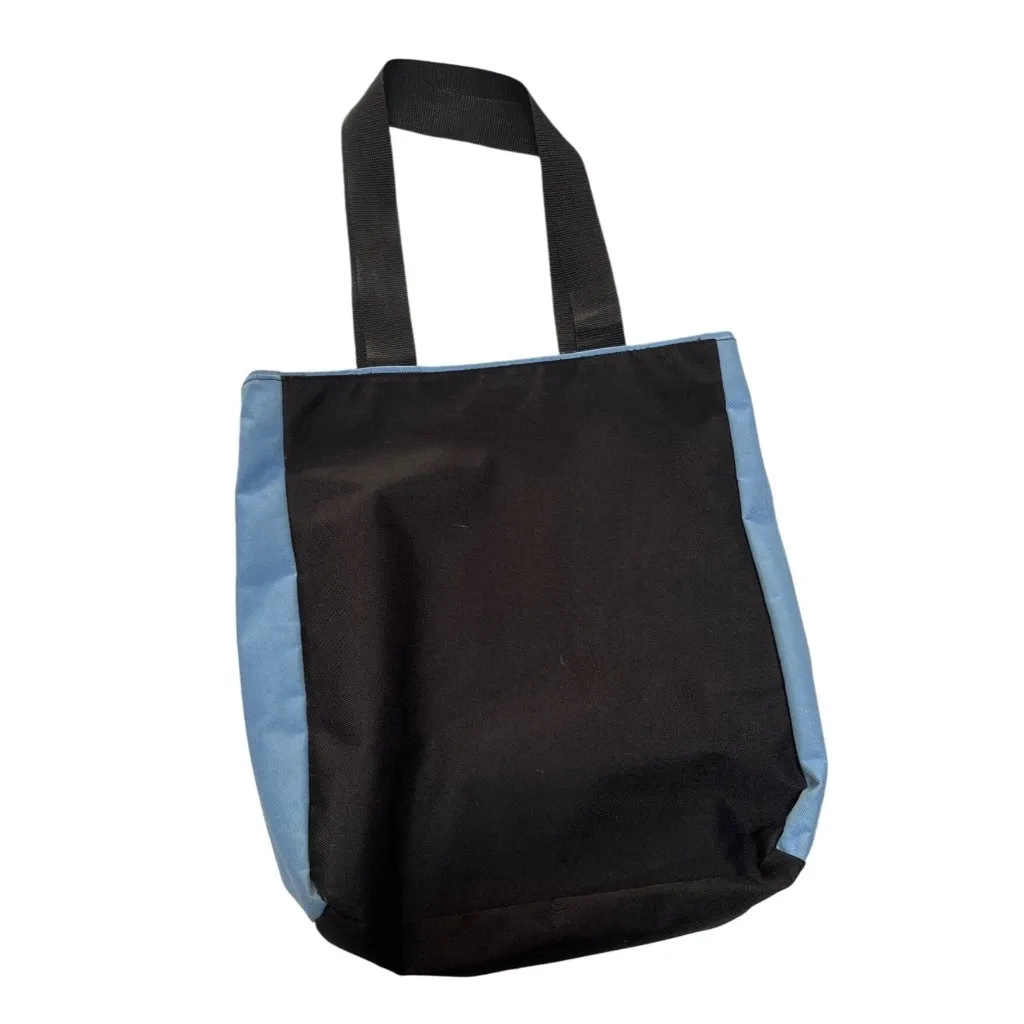 Black & Light Blue Tote Bag W/ Zipper Pocket & ORNL Federal Credit Union Logo - Image 3