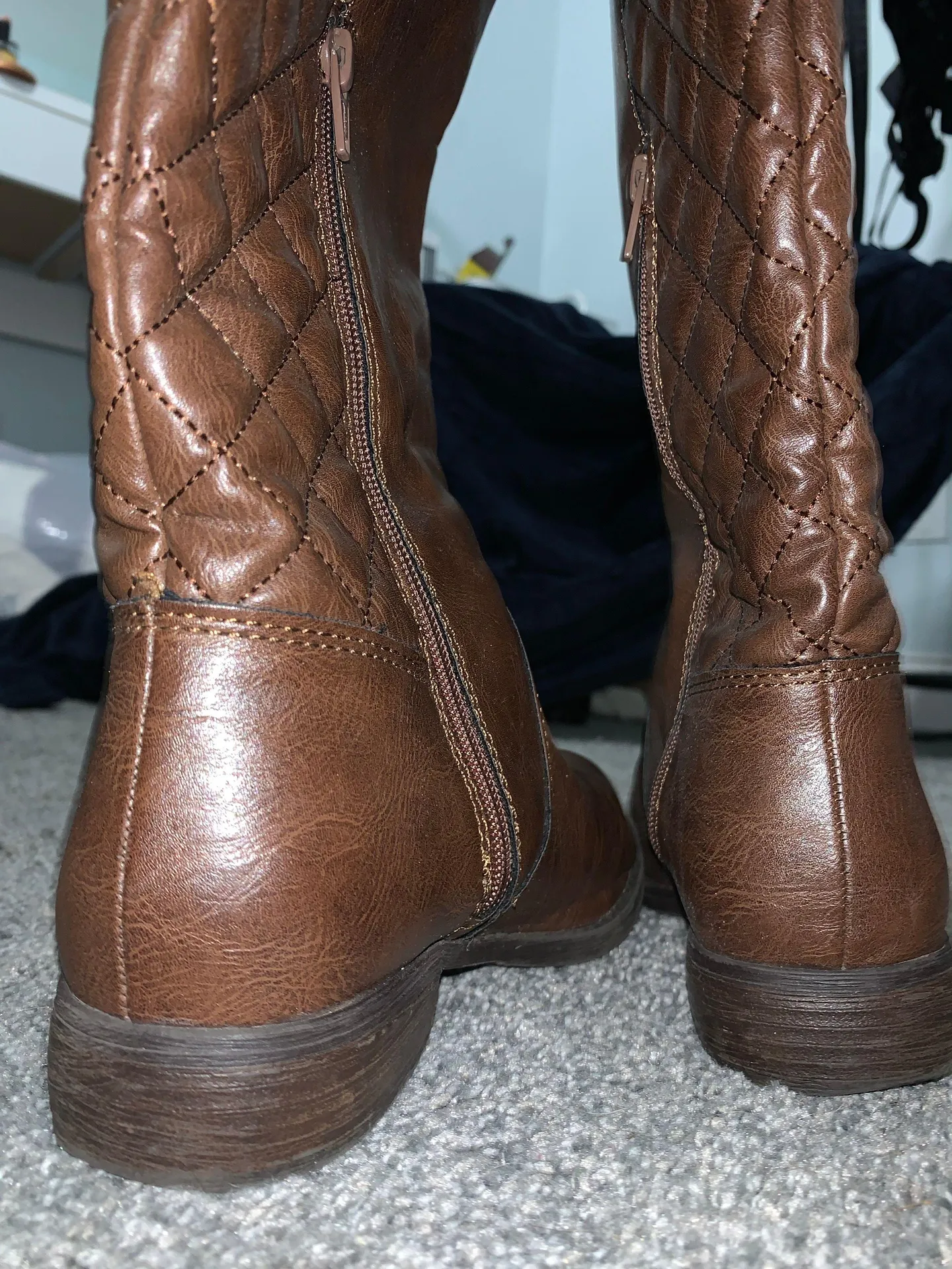 Tall Brown Boots Size 6 - Image 3
