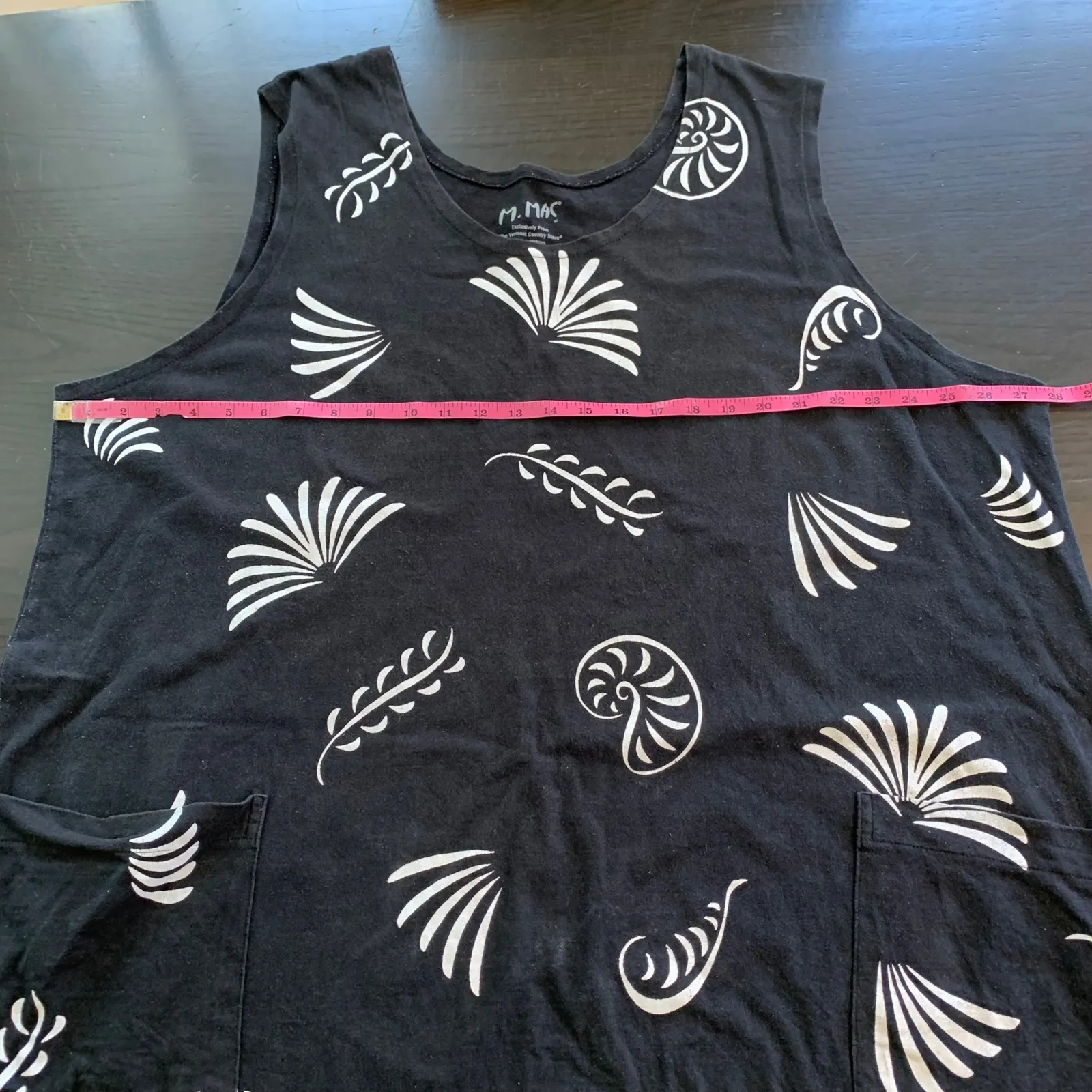 M.Mac‎ Vermont Country Store Black White Print Sleeveless Dress 4X Plus Size - Image 4