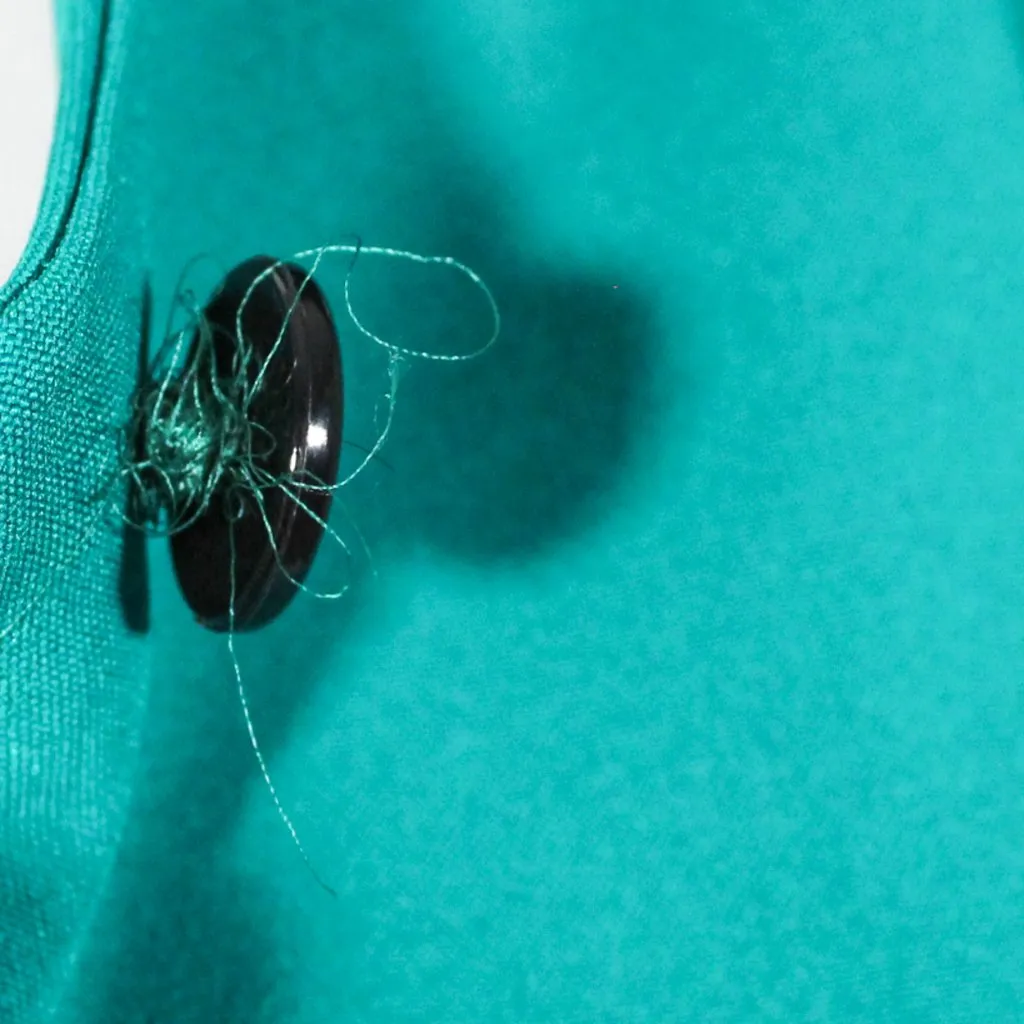 Vintage 1990s Teal & Black Power Skirt Suit Size 14 Nikki Brand Green - Image 9