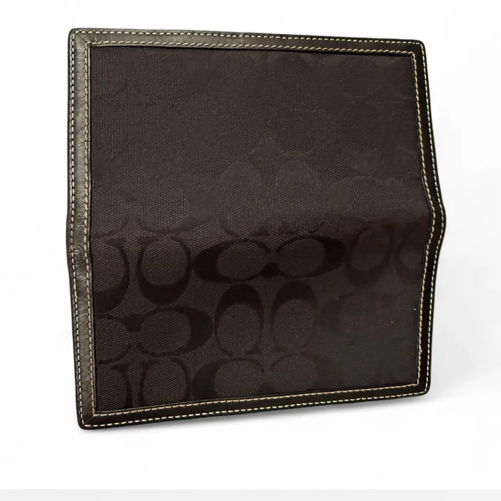 Vintage Coach Black Check Wallet - Image 4