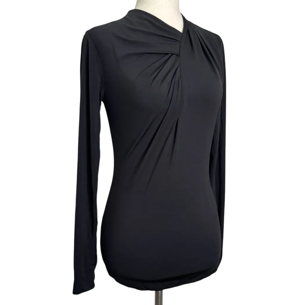 Adam Lippes Wrap Neck Jersey Top - Image 4