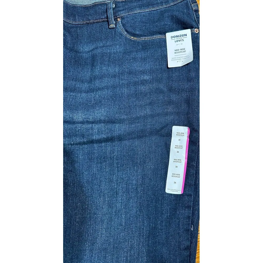 Levi's Denizen Jeans Womens 26 Blue Mid Rise Bootcut‎ Size undefined - Image 4
