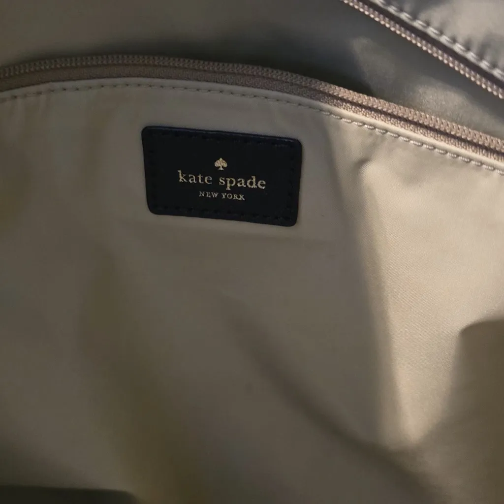 Kate Spade Navy and White Plaid Tote - Image 6