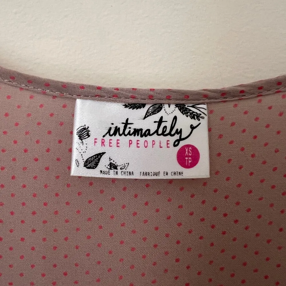 Free People Intimately Trapeze Mini Dress in Misty Combo Pink Size XS - Image 6