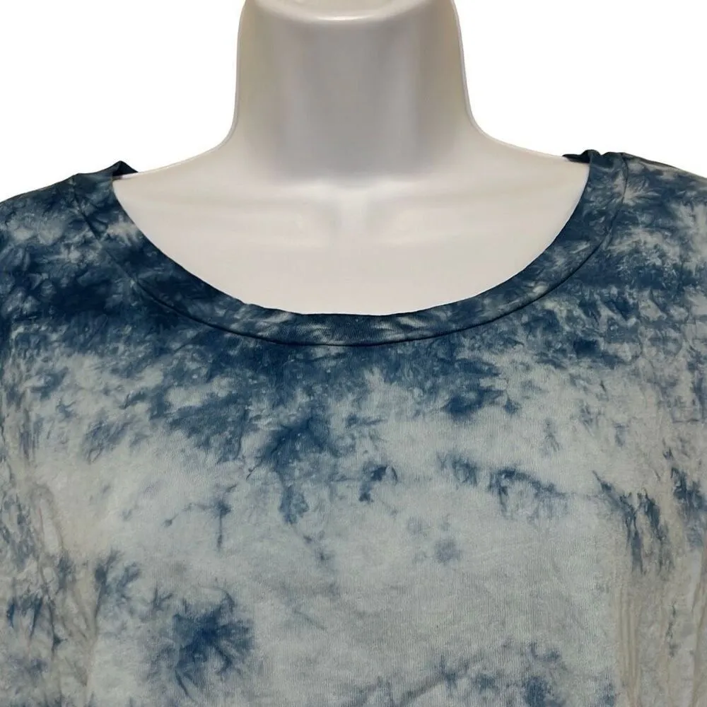 Groceries Apparel Willa Top Blue Tie Dye 100% Organic Cotton XS NWT Oversized - Image 3