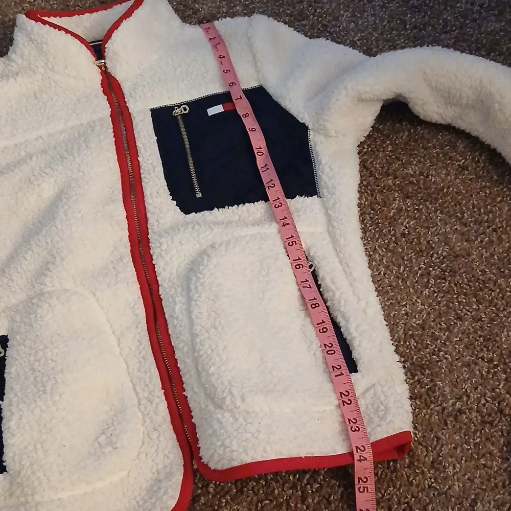 fleece front zip sherpa jacket size small - Image 12