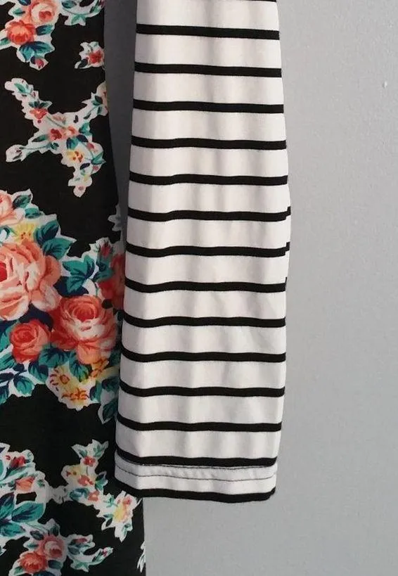 BrickYard Buffalo Floral Print Long Sleeve Bodycon Dress S - Image 4