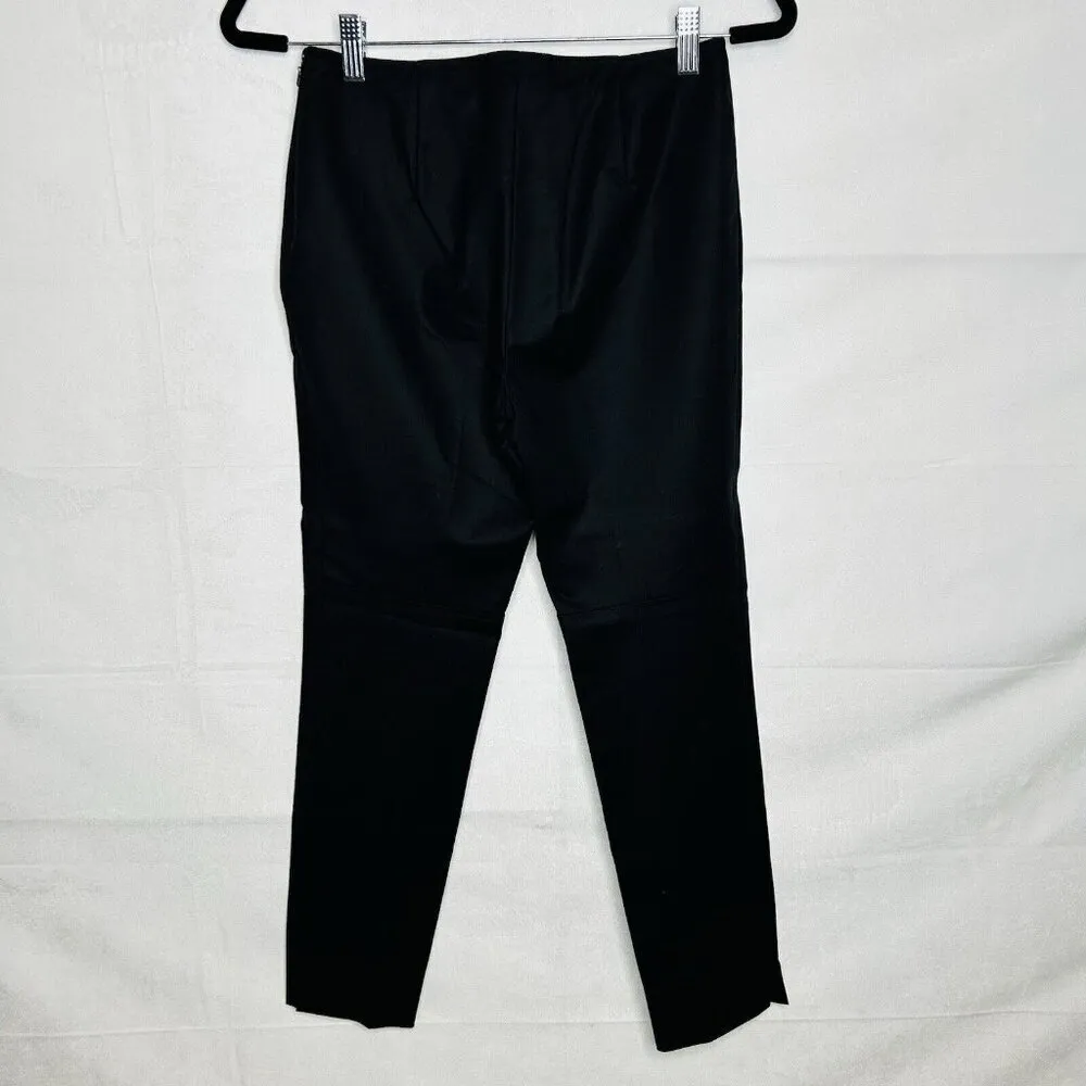 Worth New York Black Size 0 (28x27) Tapered Ankle Cotton Pants Side Zip Career - Image 4
