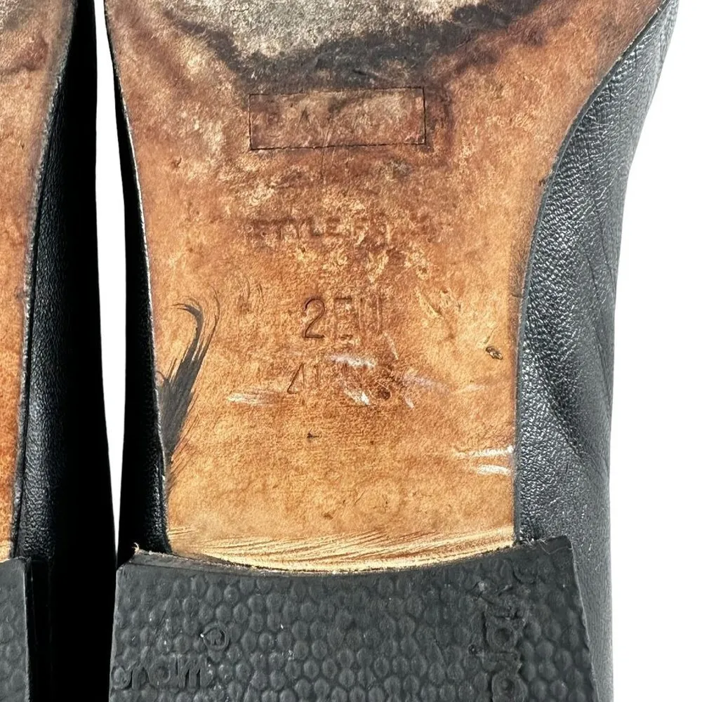 BALLY Talbala Black Leather Low Heel Loafers Size 4.5 M Shoes Career Office - Image 10