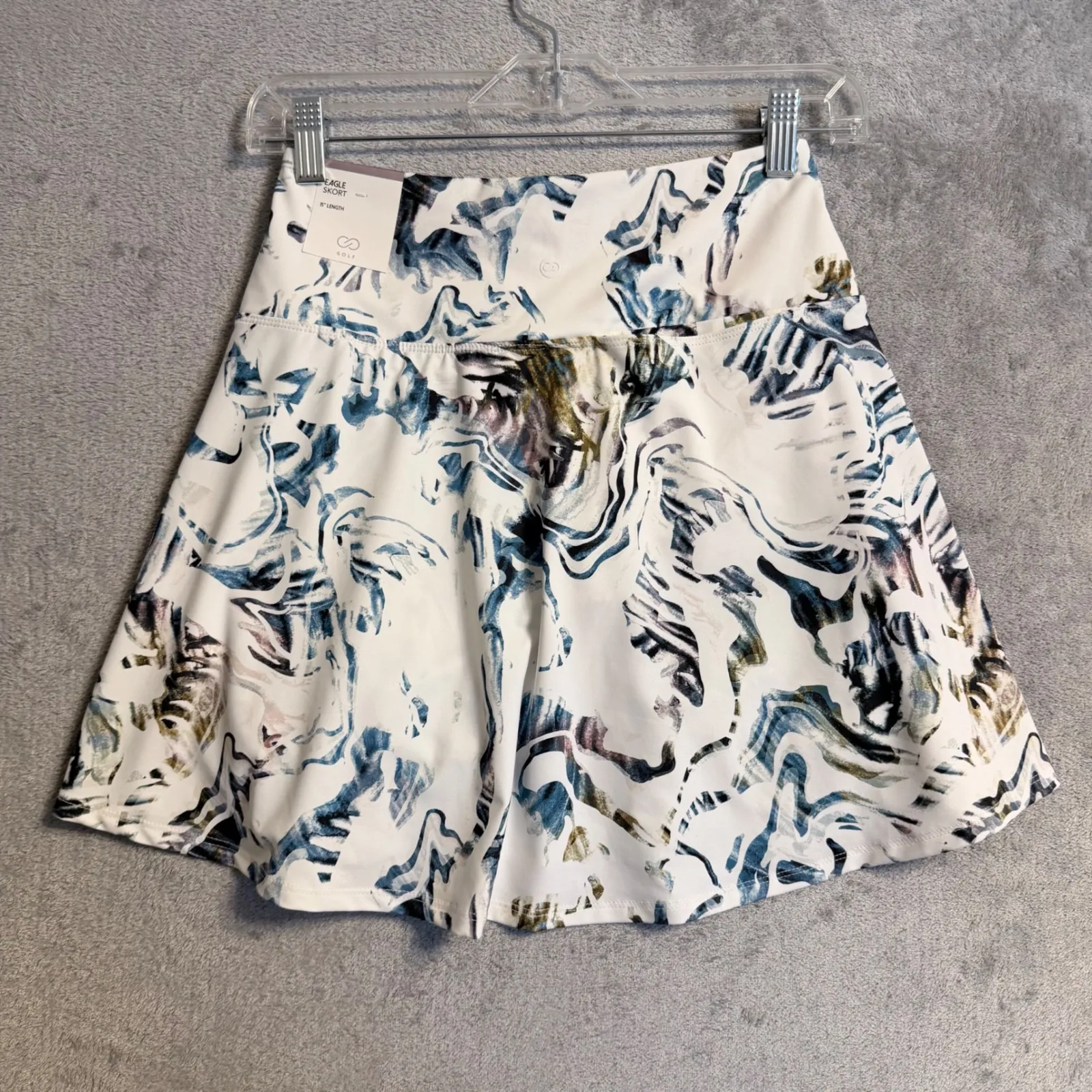 Calia Womens XS 15" Eagle Skort Moss Print Multi Golf Tennis Pickleball Athletic White Size M - Image 3