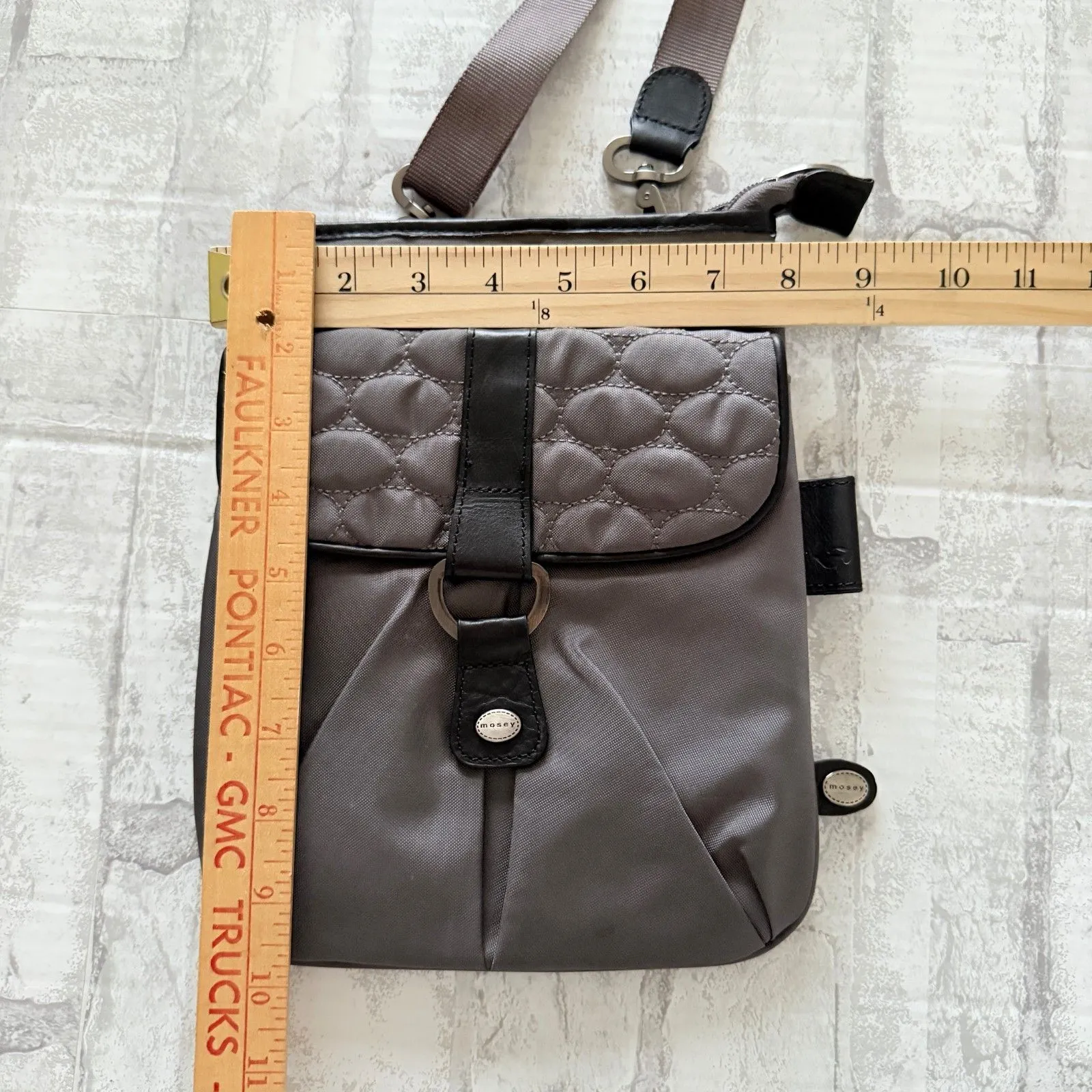 Mosey Life by Baggallini Caster Gray Nylon Multi Pocket Travel Utility Bag - Image 7