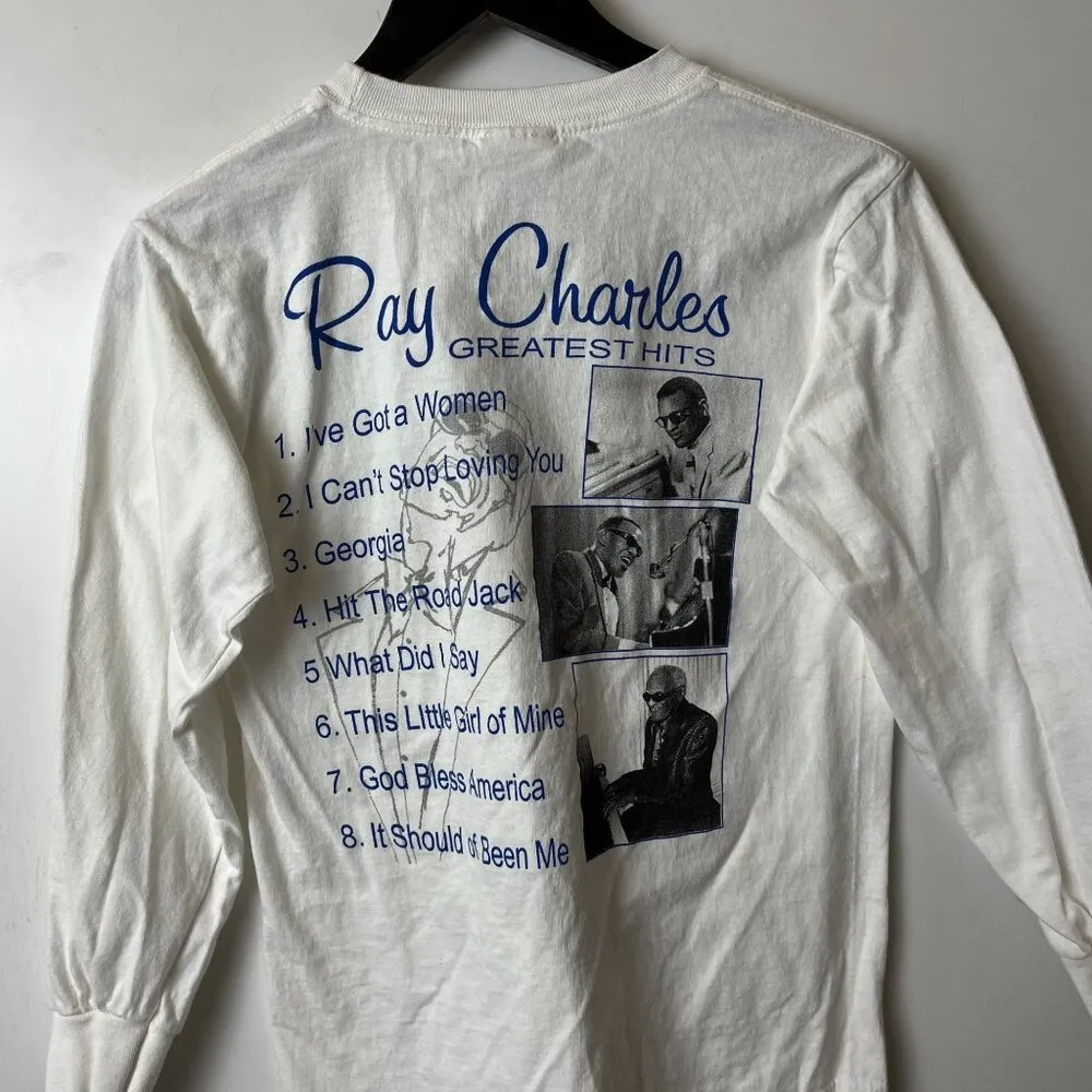 Vintage Y2K Jamie Foxx Ray Charles Story Movie Tee T Shirt White Small S Film - Image 6