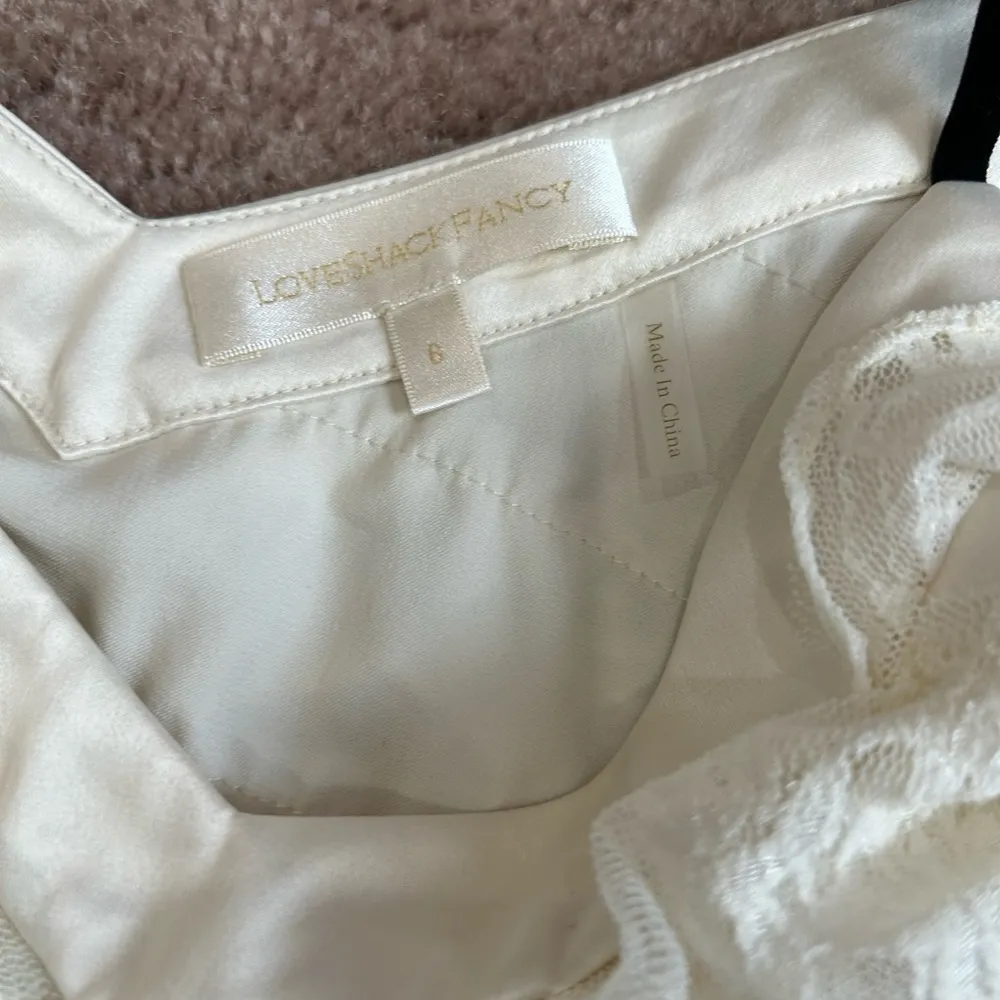 Loveshackfancy White Malt Tiered Ruffle Lace Crop Top - Image 5