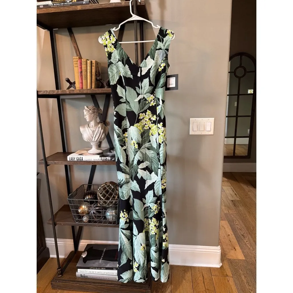 Norma Kamali Grace Fishtail Gown Tropical Mint Womens Size XS 34 - Image 4